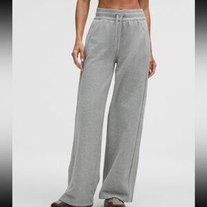 lululemon athletica Heather Gray Wide Leg Pants